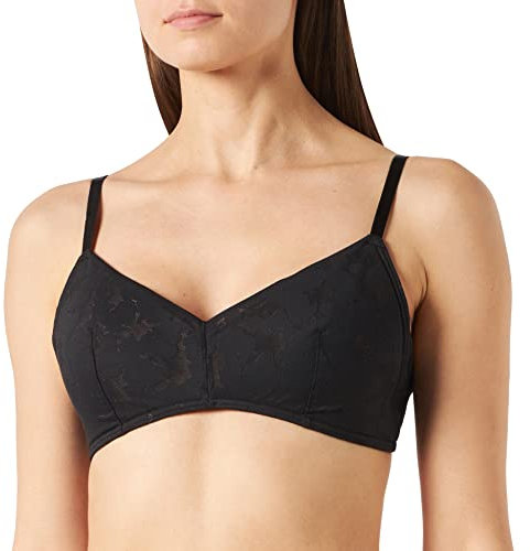 sloggi Damen ZERO Lace 2.0 Bralette Bustier, Black, XL