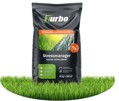 Kaliumdünger, Stressmanager, Ideal im Sommer, gegen Hitzestress,10 kg für 250 m², Turbogrün