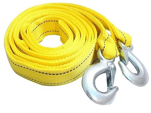 ZZDZW Abschleppseil 5t/8t/10t/15t/20t/25t Abschleppseil Auto, Hochfeste Abschleppgurte 4m-10m Nylon Erholte Schwerlastschlepper Mit 2 Haken,Windenseil Abschleppband Für Notfall Abschleppgurt
