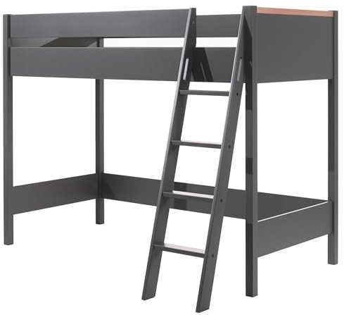 Vipack Bed, Particle, Board, Anthrazit, Single