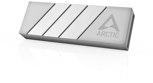 ARCTIC M2 Pro - Heatsink-Kühler für M.2 2280 SSD, mit ARCTIC TP-3 Wärmeleitpads, kompatibel mit PC & PS5, für doppelt und einseitig bestückte SSDs - Silber