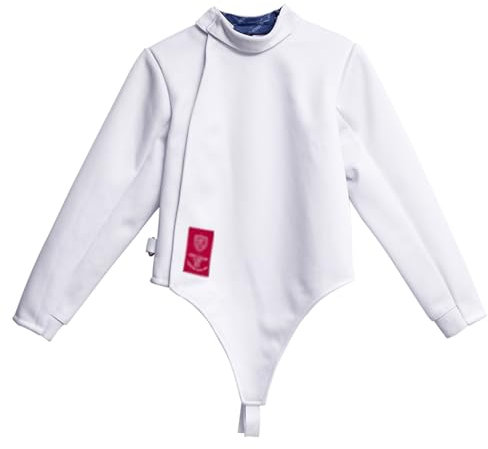 DJJYCTNM Fechtjacke für Kinder und Erwachsene, 350N Fechtausrüstung Schutzanzug, Florett/Degen/Säbel Fechtanzug (Color : Left Hand, Size : 50#)