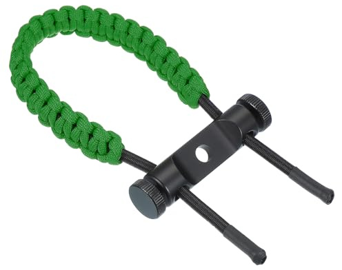 QUARKZMAN Laccio Polso per Arco da Tiro 15.75 Pollici 550 Cordino Paracord Stabilizzatore Arco Composto & Porta Mano per Caccia con Arco Tiro Verde 1 Pezzo