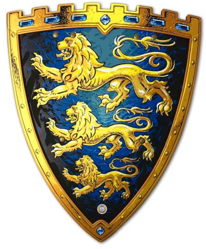 Liontouch - Scudo da Re dei Tre Leoni - da 3 + | Giocattolo in Gommapiuma a Tema Medievale, Ideale per Avventure Regali | Armi Sicure e Accessori per Battaglie, Giochi di Ruolo e Costumi per Bambini