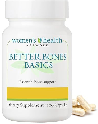 Better Bones Basics by Women's Health Network - Calcium, Magnesium, Zinc, Vitamin D, Vitamin K, Manganese, and Boron - 120 Capsules