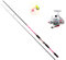 blntackle76 Set: JENZI Spinnrute Lady Spin Pink 8-25g 2,40 Meter Angelrute + Rolle Cindy FX2500 Rute und Rolle von Jenzi + gratis Köder und Petri Heil! Aufkleber