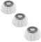 3 Pack Premium Replacement Mop Heads Refill for 360° Rotating Round Spin Magic Mop Microfibre, White