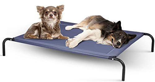 DREAMADE Hundeliege 40 kg/70 kg Belastbar, Hundebett Haustierschlafplatz Haustierbett aus Metall, Hundesofa Hundebetten Hundematte für Indoor und Outdoor (L)