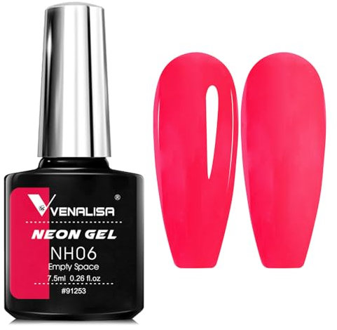 Venalisa 7.5ml Neon Rose Red Color Nail Gel Polish For Nail Art Manicure Top Coat Soak Off Enamel UV Gel Varnish