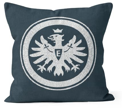 Eintracht Frankfurt Kissen Kopfkissen Dekokissen ** Canvas ** in 45x45 cm, 001.0720185