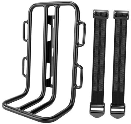 Portapacchi Anteriore per Bici, Portapacchi per Bici, in Lega di Alluminio, Borsa Durevole, Ripiano per Bagagli, per Bicicletta, per Lo Shopping, L'eq