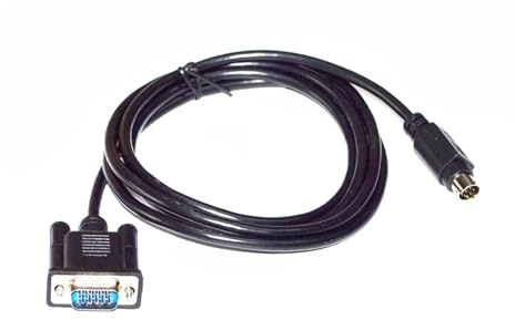AJOHBM VGA 15-PIN Male to S Terminal MINI DIN 8-PIN Video Adapter Cable, VGA 15-PIN to MD 8-PIN TV Box to Computer Graphics Card Cable(1.8m)