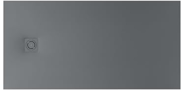 Roca APA014B02BC01200 - Plato de ducha extraplano de STONEX® TERRAN, medidas 120 x 70 x 2,9 cm, color pizarra textura grava