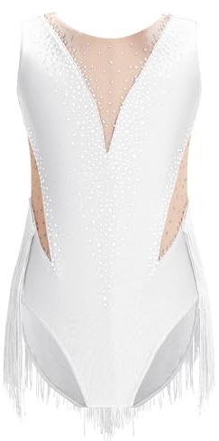 JEATHA Maillot De Danza Baile Brillantes Niñas Leotardo Patinaje Artístico Maillot Gimnasia Rítmica Traje De Rendimiento Disfraz De Bailarina Fiesta Actuación