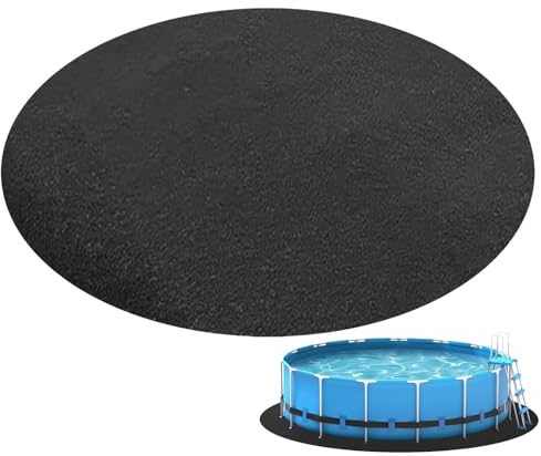 370cm Runden Poolunterlage, Runde Whirlpools Unterlage, Poolunterlage Rund, rutschfeste Poolmatten Schutzboden, Schwimmbecken Matte Pool Bodenplane Faltbarer Boden, Pool Unterlage Platten