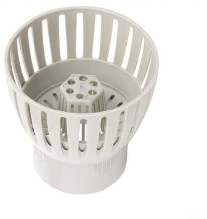 HOHOVYVY Écumeur de bassin - Aspirateur de surface avec réglage du niveau d'eau - Pour bassin à carpes koï - Collection de feuilles (90 mm)