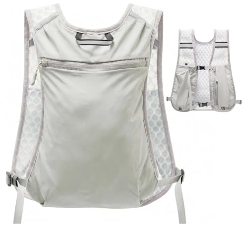 Kinesgsg Gilet de Course, Gilet D'hydratation Matière en Polyester, Laufweste Ajustable, Sac Hydratation Running Léger et Respirant, Sac à Dos de Courses, pour Randonnée, Trail, Course à Pied