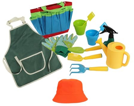 Fzaqwen Juego de Herramientas de Jardinería para Niños, Kit Educativo para El Cultivo de Plantas con Bolsa de Transporte para Jardín, Ideal para Niños Y Niñas, Estilo a