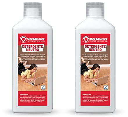 Detergente Neutro Vermeister - Detergente neutro per la pulizia ordinaria di pavimenti in legno verniciato, cotto, marmo, ceramica ed altre superfici calpestabili …