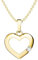 Herzkette Gold Damen Zirkonia Stein Damen-Kette GRATIS Etui mit Gravur (Silber 925 vergoldet) Echt-Schmuck Herz-Anhänger Halskette wie Diamant Gold-Kette Frauen Freundin klein fein FF518VGGGZIFA45