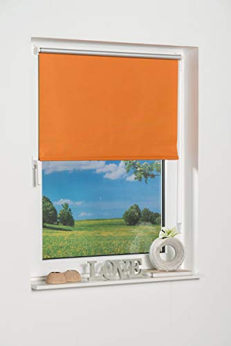 K-home Klemmfix-Minirollo 70150 (B:H) Orange Verdunklung, Stoff, 70 x 150 cm