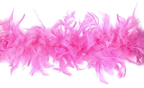 Trimits Marabou Feather Boa maskeraddräkt för fester, festivaler, stolthet, möhippa, svensexa, halloween, jul, cerise, 1,8 m x 12 cm