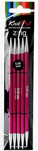 KnitPro Zing Double Pointed Needles 6 (15cm) | 5.00mm