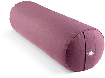 Lotuscrafts® Yoga Rolle Ø24 cm, Yogabolster mit 100% Bio-Dinkelfüllung, Waschbarer Bezug aus Baumwolle, für Yin Restorative Yoga-Übungen, GOTS Zertifiziert