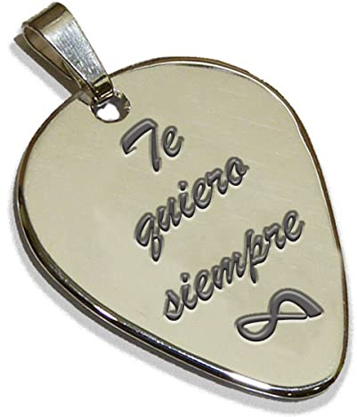 Púa de guitarra de plata personalizada-Colgante músicos-Rock-Pop- Heavy
