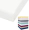 Bierbaum Jersey Spannbettlaken 27cm Steghöhe 90x190-100x200 / 140-160x200 / 180-200x200 cm Grau Gelb Weiß Grün Blau, Farbe:Weiß, Größe:100x200cm Spannbettlaken