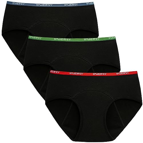 INNERSY Flickor perioder underkläder bomull kalsonger menstruation trosor 3-pack