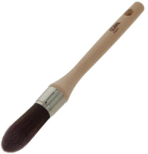 Coral 33714 Aspire 25MM Round Sash Paint Brush Professional Firm Pointed Profile for Fast Accurate Detail Cutting-in Ultra-Smooth Finish with Trade Emulsion or Gloss FSC Wood Handle