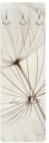 Bilderwelten Garderobe Gräser 105cm x 34cm Holzgarderobe Modern Garderobenhaken Garderobenpaneel Flurgarderobe Flur-Möbel Wandgarderobe Holz Küche