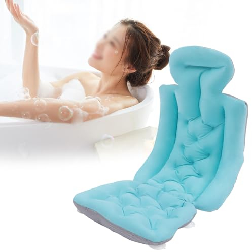 Rutschfestes Badewannenkissen, Badewannenkissen, extra langes Badekissen Nackenkissen, Badewannenkissen Badekissen, atmungsaktives Badekissen, rutschfest.