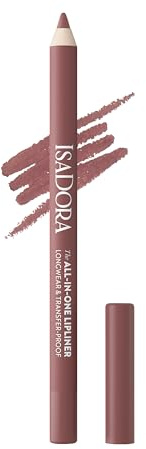 IsaDora All-In-One Lipliner – Konturieren Sie Ihre Lippen mühelos, wischfest, langanhaltendes lippenkonturenstift für makellose Beauty-Looks – veganes Make-up, tierversuchsfrei (07 Mauve Rose)