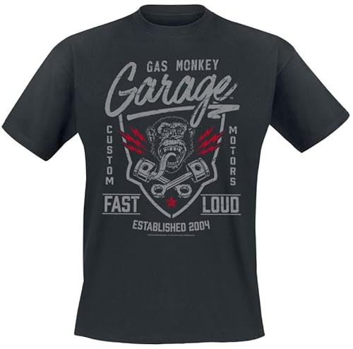 Gas Monkey Garage Fast'n Loud Männer T-Shirt schwarz XXL 100% Baumwolle Fan-Merch, Filme, TV-Serien