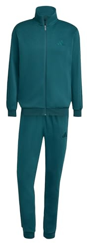 adidas Hombre SPORTSWEAR BASIC 3 STRIPES FLEECE TRACKSUIT, Aurora Ivy, XS