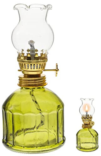 HAWILLOSCH Öllampe Glas Petroleumlampe Öllaterne Sturmlaterne Für Innenbereich Rustikale Tisch Mittelstück Schlafzimmer Esszimmer Wohnzimmer Büro Bar Decor