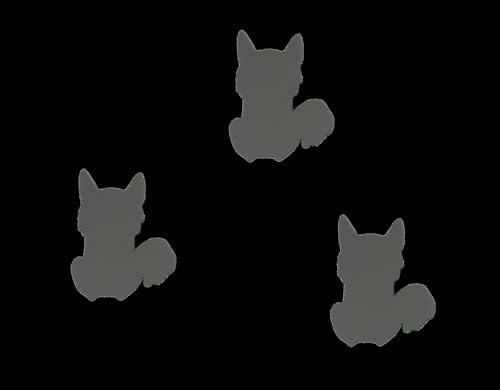 3 x räv reflekterande strykbild 2 snabbfix applikation PES