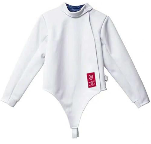 SATRJT Fechtjacke Fechtanzug Folie/Degen/Säbel Fecht Trainingsschutzanzug 350N Anti-Dorn-Gewebe-Fechtuniform(White(right),#38)
