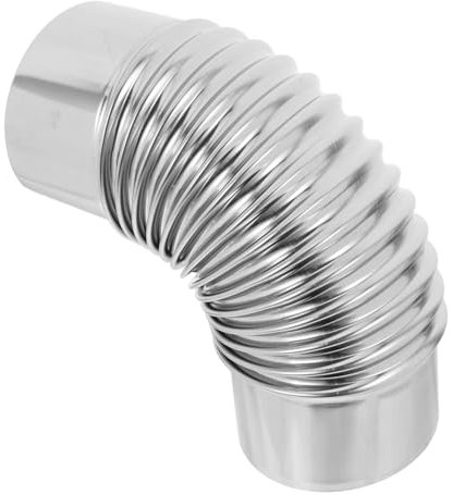 POPETPOP 90degré Extension Coudée Acier Inoxydable Degrés pour Tuyau De Poêle Évacuation Et Installation Facile pour Cheminées Extérieures Et Cuisinières à Camping