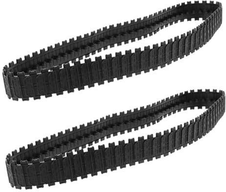 HONITANO Cingoli in Gomma Neri 2 Unitá, Ricambio per Carro Armato Giocattolo Rc, Facili da Usare, Resistenti all'Usura, per Modellismo
