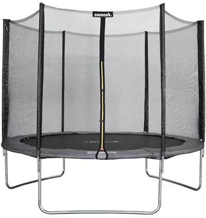 Alice's Garden - Trampoline Rond Ø 305cm Gris avec Son Filet de Protection - Mars - Trampoline de Jardin 3m 300 cm | Qualité Pro. | Normes EU. | Montage Facile.
