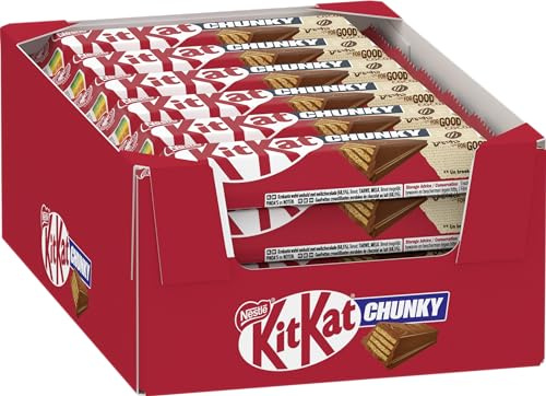 Kit Kat Chunky Chocolate Bar Milk Chocolate Box avec 24 Barres (24 x 40 g)
