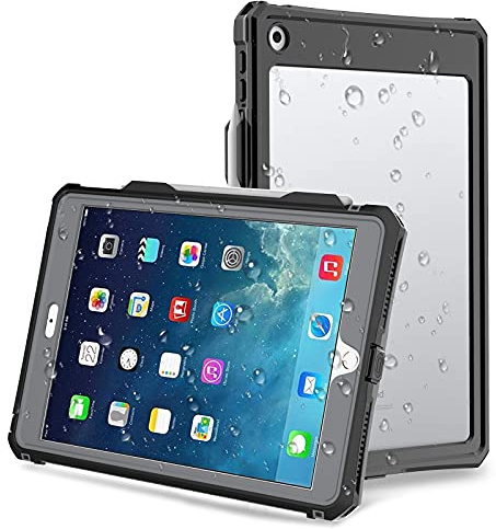 custodia robusta per iPad 10.2 2021/2020/2019 (9a, 8a, 7a generazione) con pellicola protettiva e supporto girevole per mano/tracolla