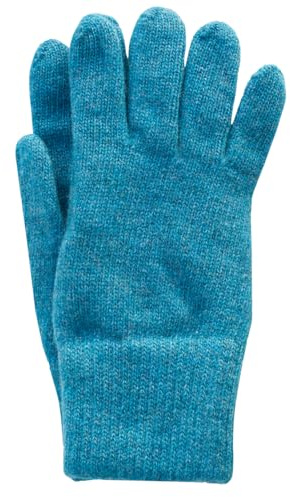FosterNatur, Guantes de lana para mujer, 100% lana extrafina, turquesa, 7