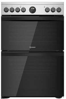 Indesit 60 cm ID67V9HCX/UK Electric Double Freestanding cooker - Stainless Steel