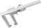 QWORK® Bremsscheiben Messschieber mit Feststellschraube - 0-60 mm Messbereich - Ablesegenauigkeit 0,1 mm