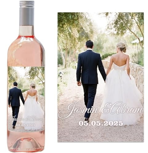 Etichette personalizzate per bottiglie di vino, etichette di vino personalizzate per bottiglie, fidanzamento, matrimonio, festa di compleanno, laurea, decalcomanie per vino