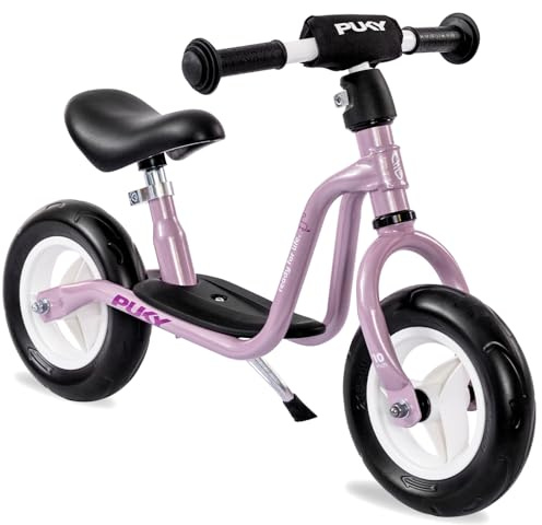 PUKY LR M Pearl Pink | Laufrad ab 2 Jahre | Kinderspielzeug ab 2 Jahre | Balance Bike | Kinderroller mit Trittbrett | Lauflernrad mit Sicherheitslenkergriffen | Höhenverstellbarer Lenker & Sattel